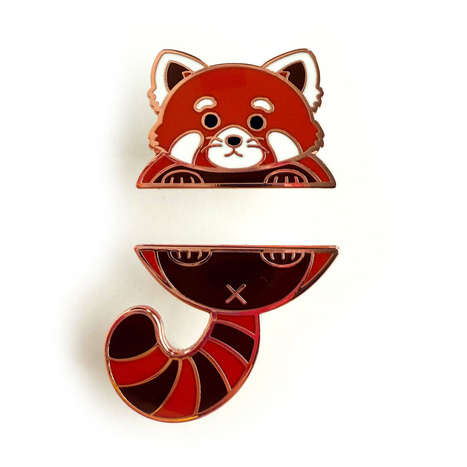 Red Panda Pride Pal Enamel Pin Set