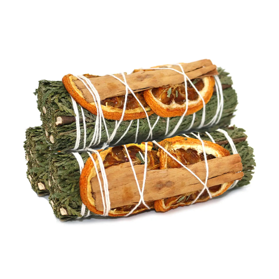 Cedar, Orange, & Cinnamon Smudge Stick