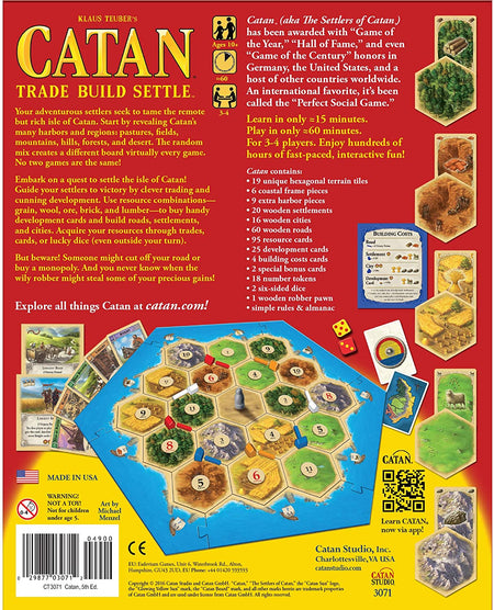 Catan Base Game Back