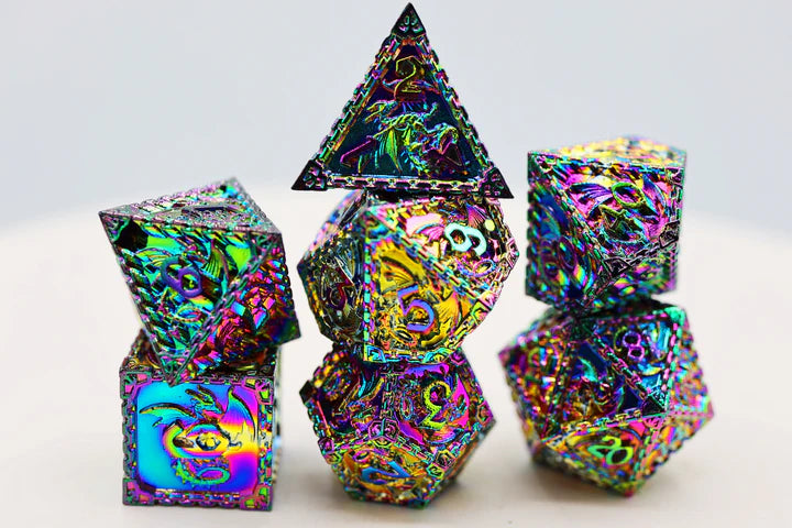 RPG Dice Set: Chained Dragon - Mystic