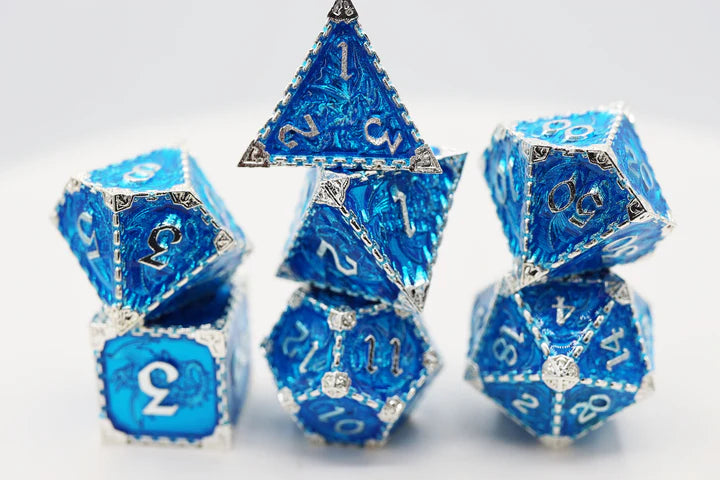 RPG Dice Set: Chained Dragon - Oceanus