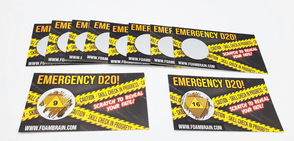 Emergency D20 Scratch Off Card Pack (10 cards)
