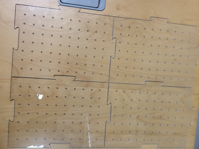 Gaming Paper: Clear Dry Erase Tiles (1" Grid Pattern)