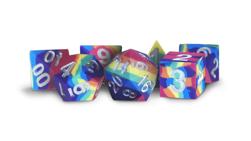 RPG Silicone Dice Set: Rainbow