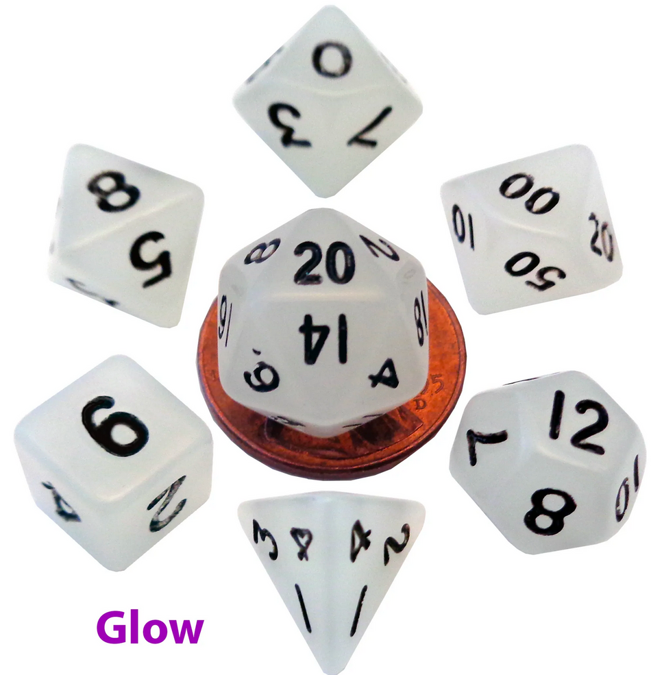 10mm MDG Dice Glow Clear