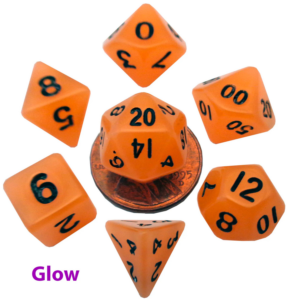 10mm MDG Dice Glow Orange