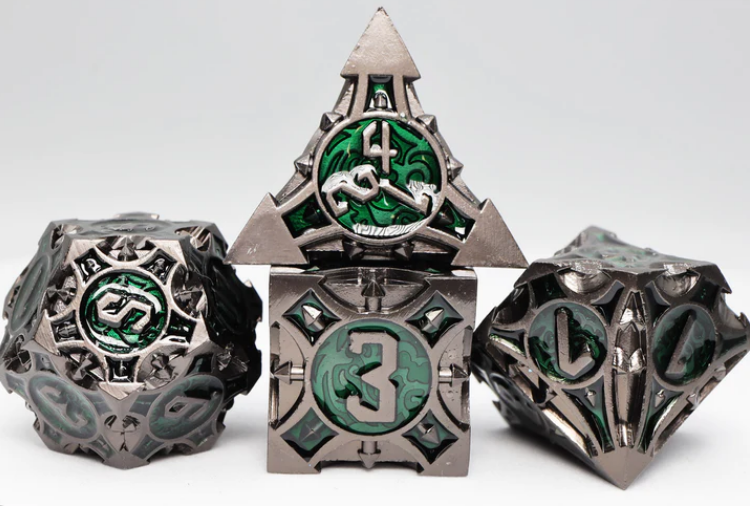 RPG Metal Dice Set: Swamp Arrow