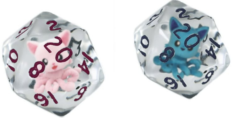 Tentacle Kitty Dice
