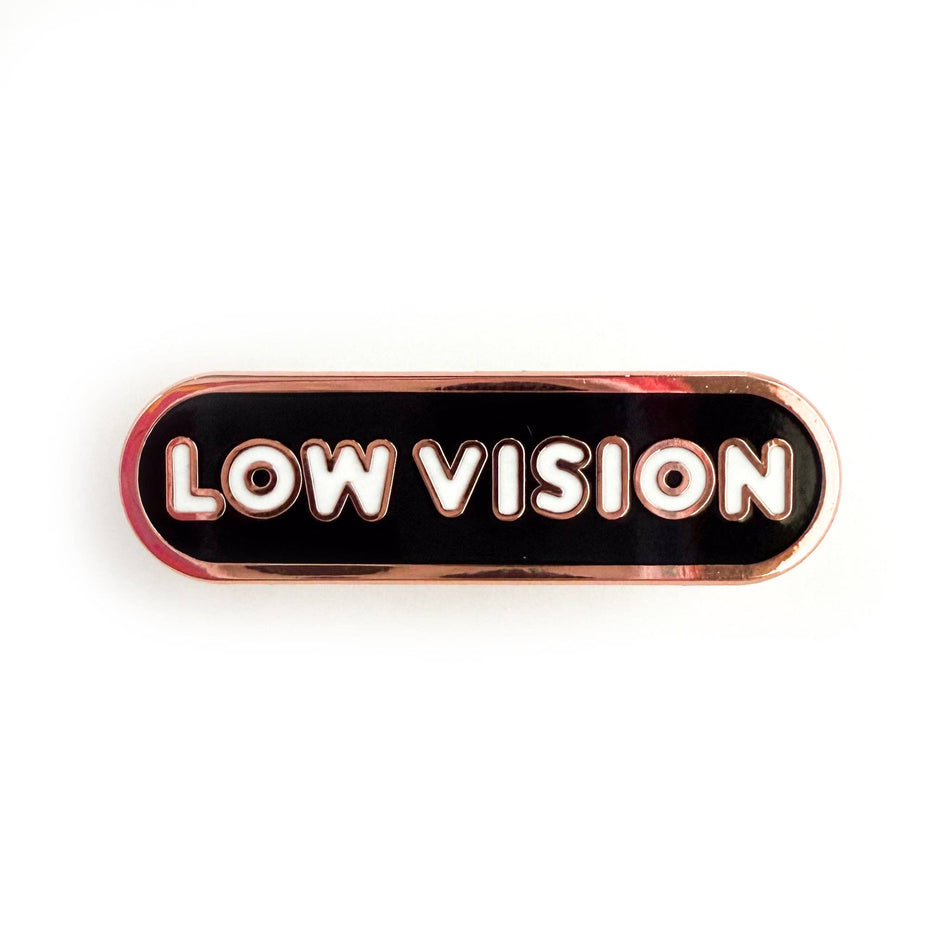 Low Vision Accessibility Plaque Enamel Pin