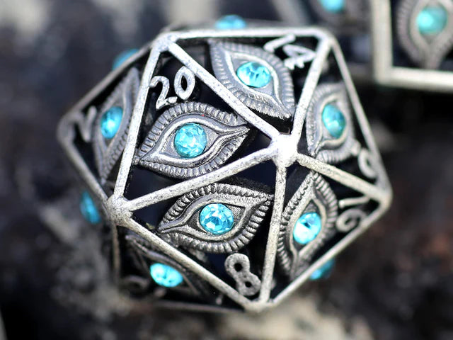 Dragon's Eye Hollow Metal Single D20