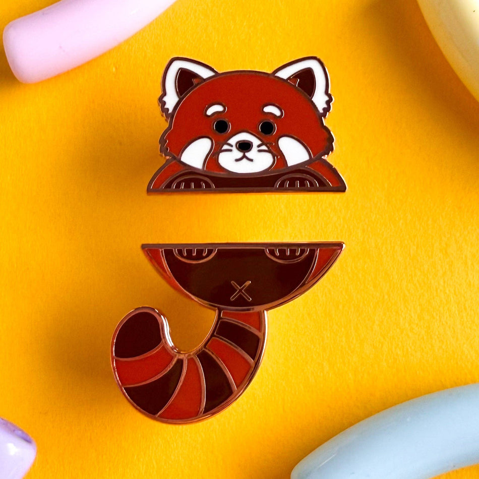 Red Panda Pride Pal Enamel Pin Set