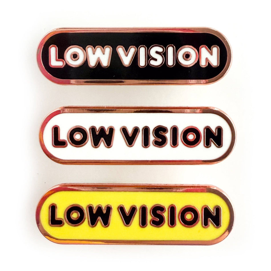Low Vision Accessibility Plaque Enamel Pin