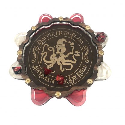 Limited Edition-9″ Round Dice Tray – Dapper Octo Claus