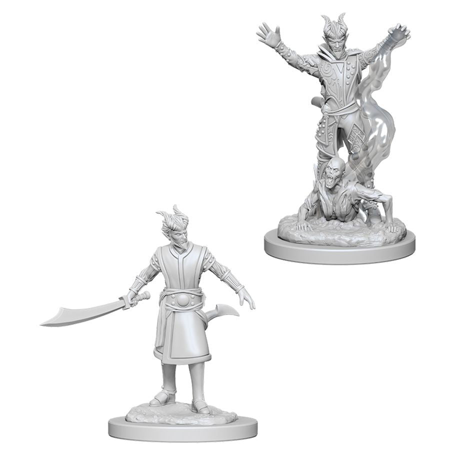 D&D: Nolzur's Marvelous Minis: Male Tiefling Warlock W6